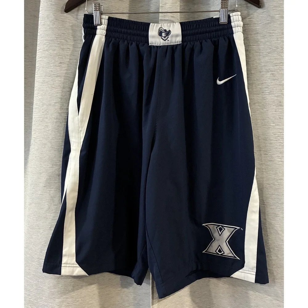 Vintage Authentic Nike Xavier Musketeers Swingman Game Shorts Size Medium